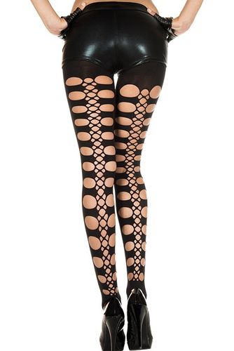 50443 Hole and net spandex opaque tights