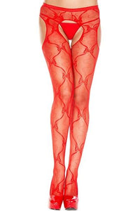 933 Bow lace suspender pantyhose