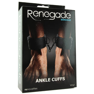 Renegade Vinyl Ankle Cuffs in Black